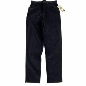 Vintage Ralph Lauren Petite Navy Velour 5 Pocket Straight Leg Jeans USA 8P NOS